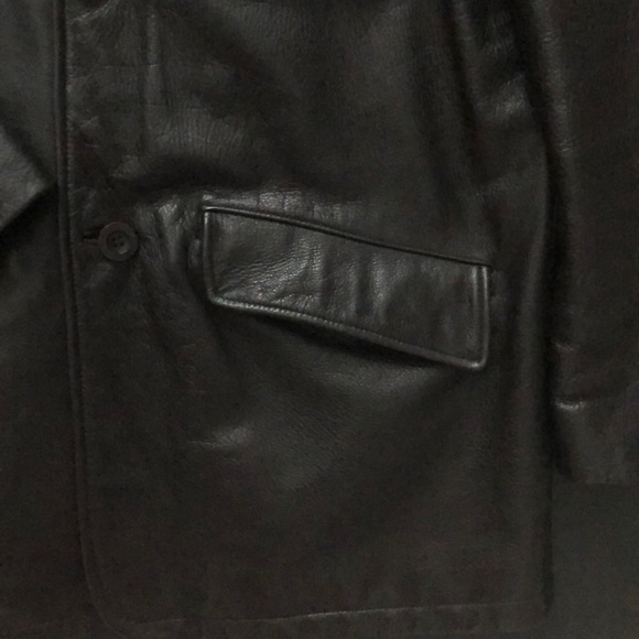 Kenneth Cole Reaction Men’s Leather Coat - Picture 3 of 5